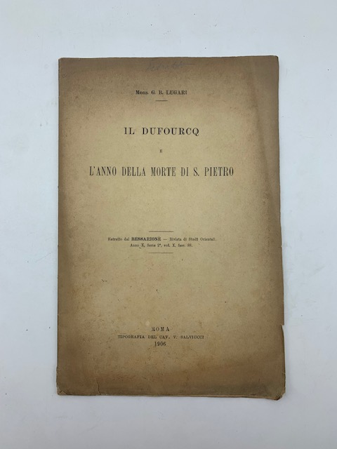 Il Dufourcq e l'anno della morte di San Pietro
